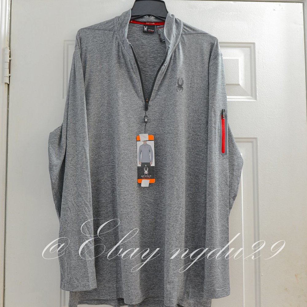 Spyder Active Men 1/4 Zip Pullover GRAY